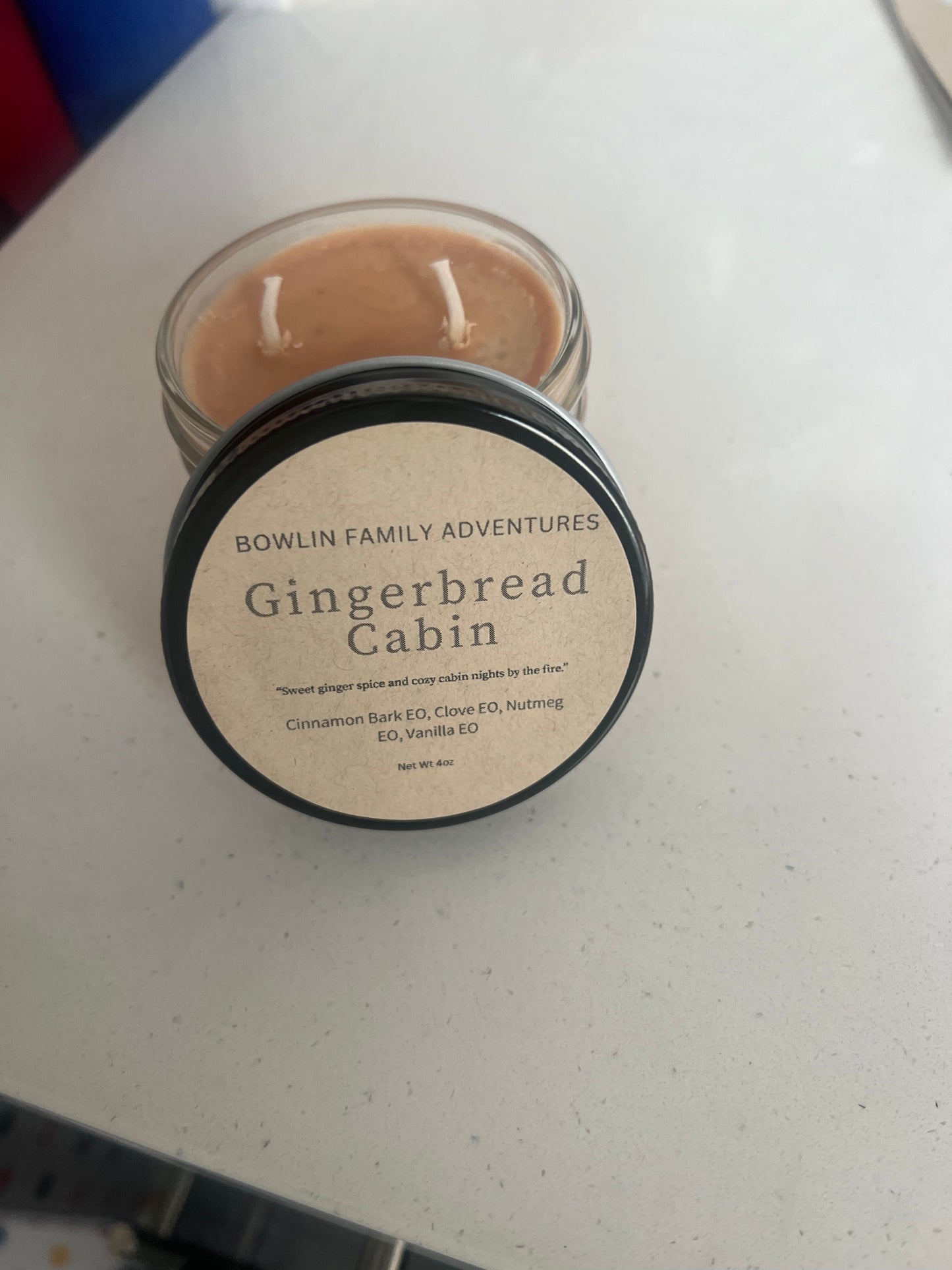 Gingerbread Cabin Candles