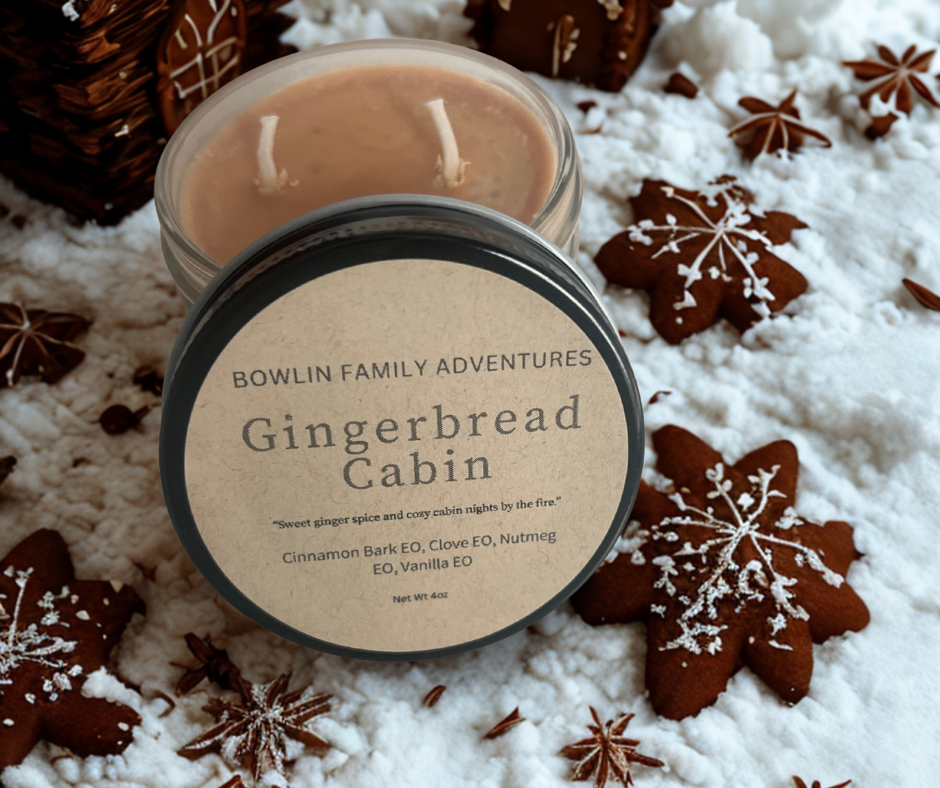 Gingerbread Cabin Candles